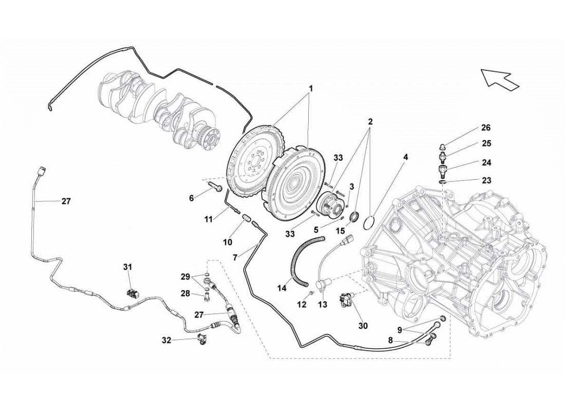 lamborghini gallardo sts ii sc clutch (manual) parts diagram