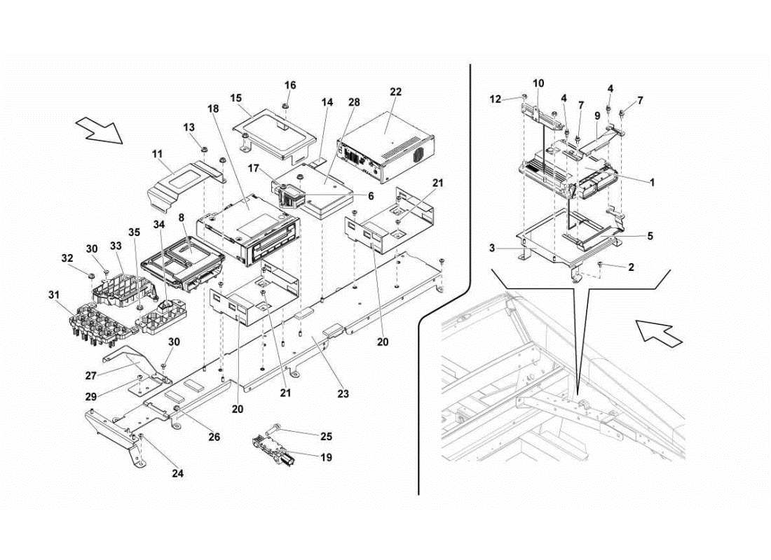 lamborghini gallardo sts ii sc electrical system parts diagram