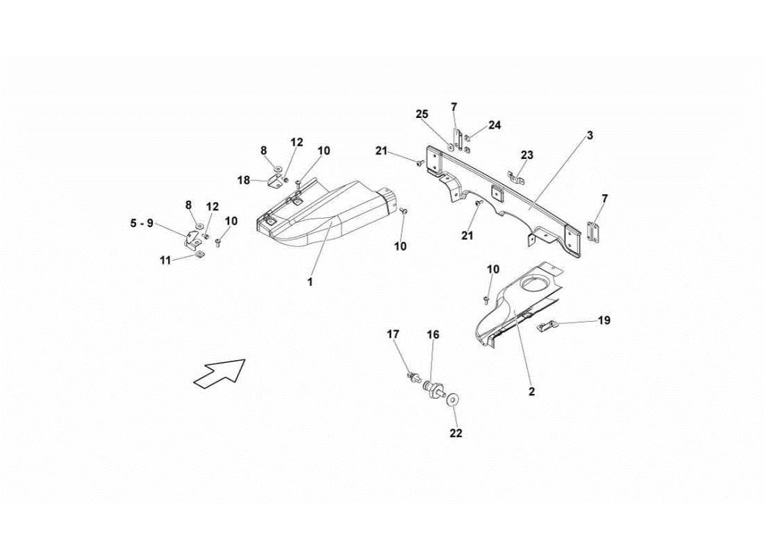 lamborghini gallardo sts ii sc aesthetic heat - standard parts diagram