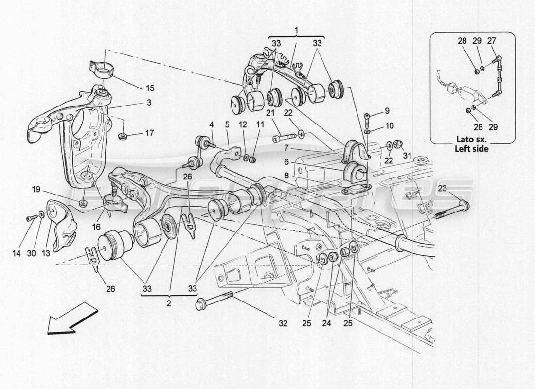 maserati granturismo special edition front suspension parts diagram