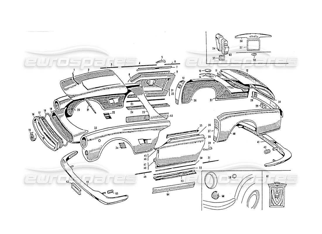 part diagram containing part number trg 67683