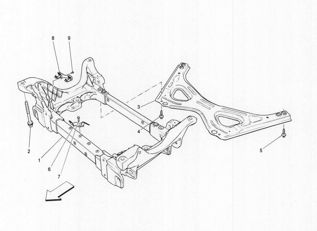 a part diagram from the maserati qtp. v6 3.0 bt 410bhp 2wd 2017 parts catalogue