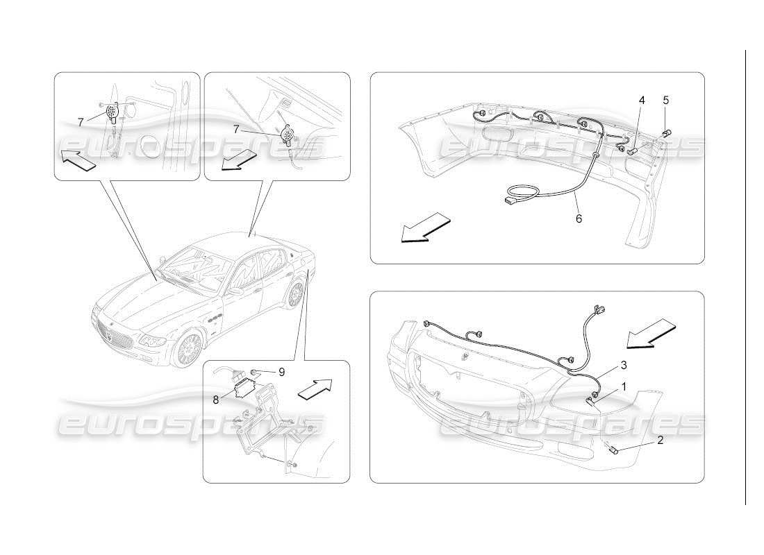 a part diagram from the maserati qtp. (2007) 4.2 auto parts catalogue