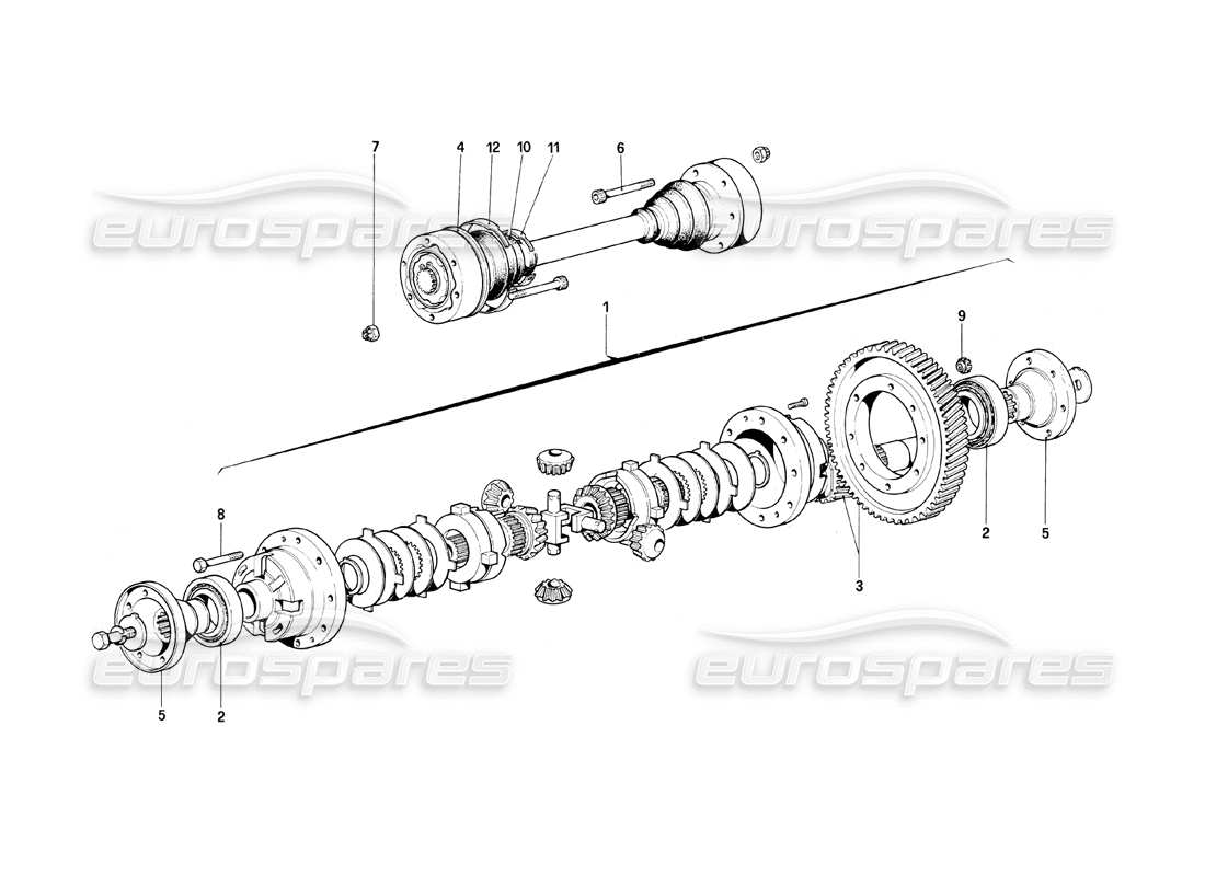 a part diagram from the ferrari mondial 8 (1981) parts catalogue