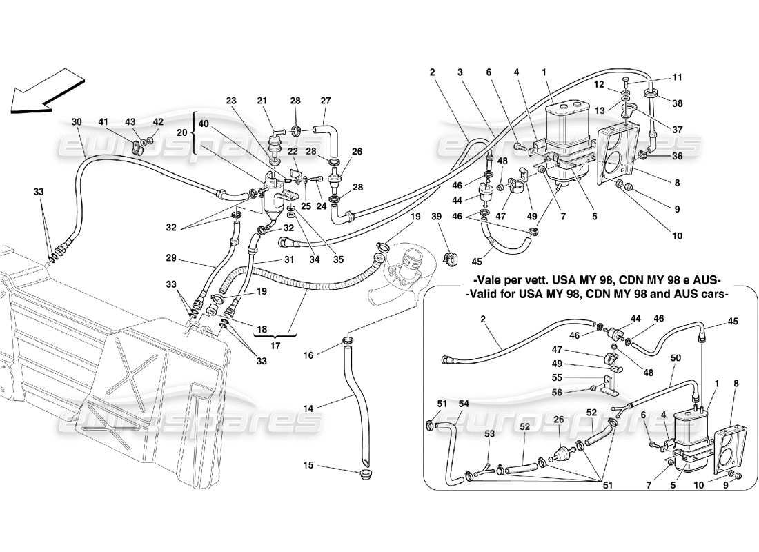 part diagram containing part number 64508700