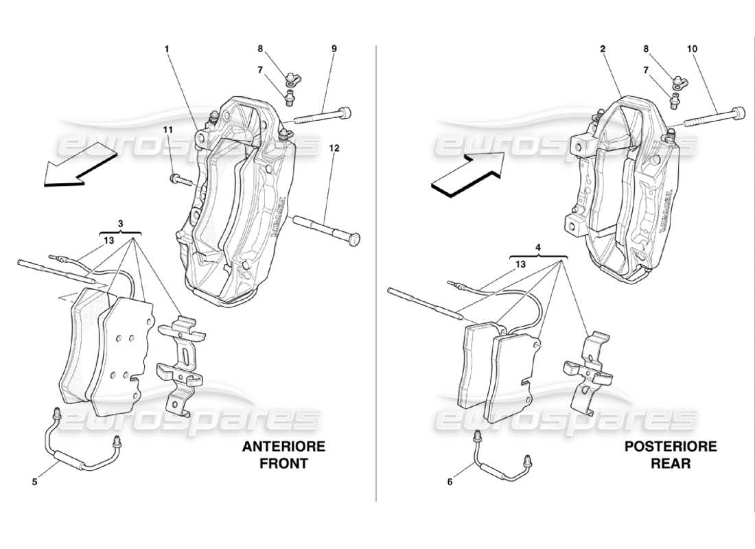 a part diagram from the Ferrari 360 Challenge Stradale parts catalogue