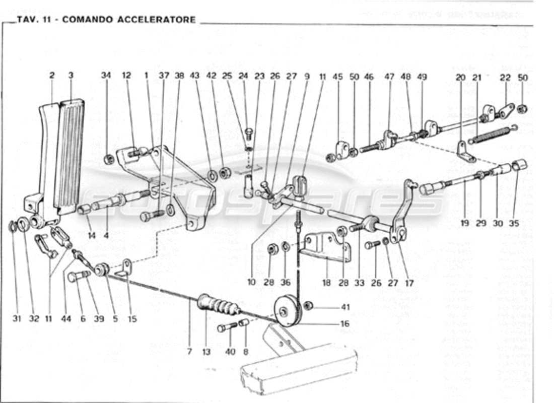 a part diagram from the Ferrari 246 GT Series 1 parts catalogue