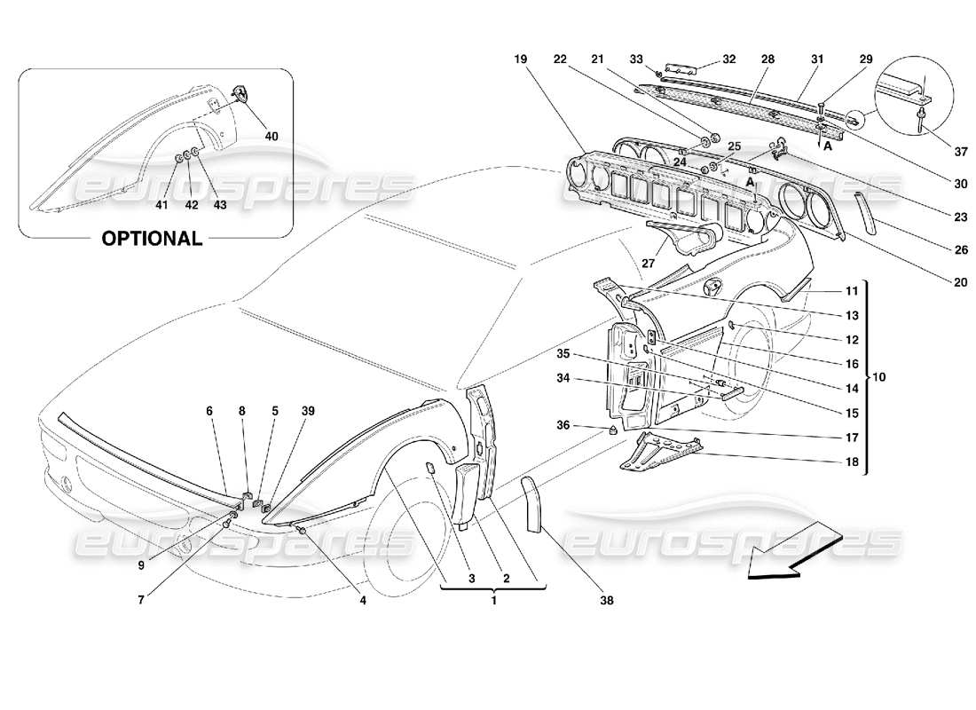 part diagram containing part number 64107900