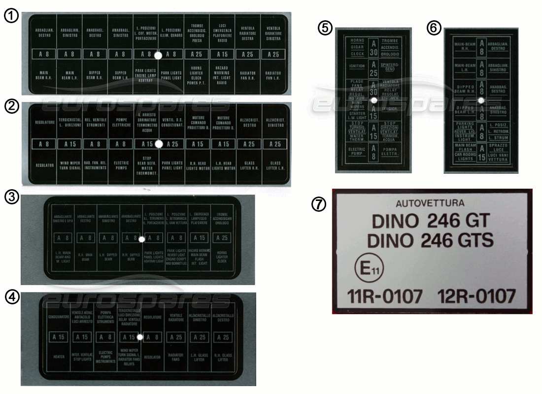 part diagram containing part number fst007