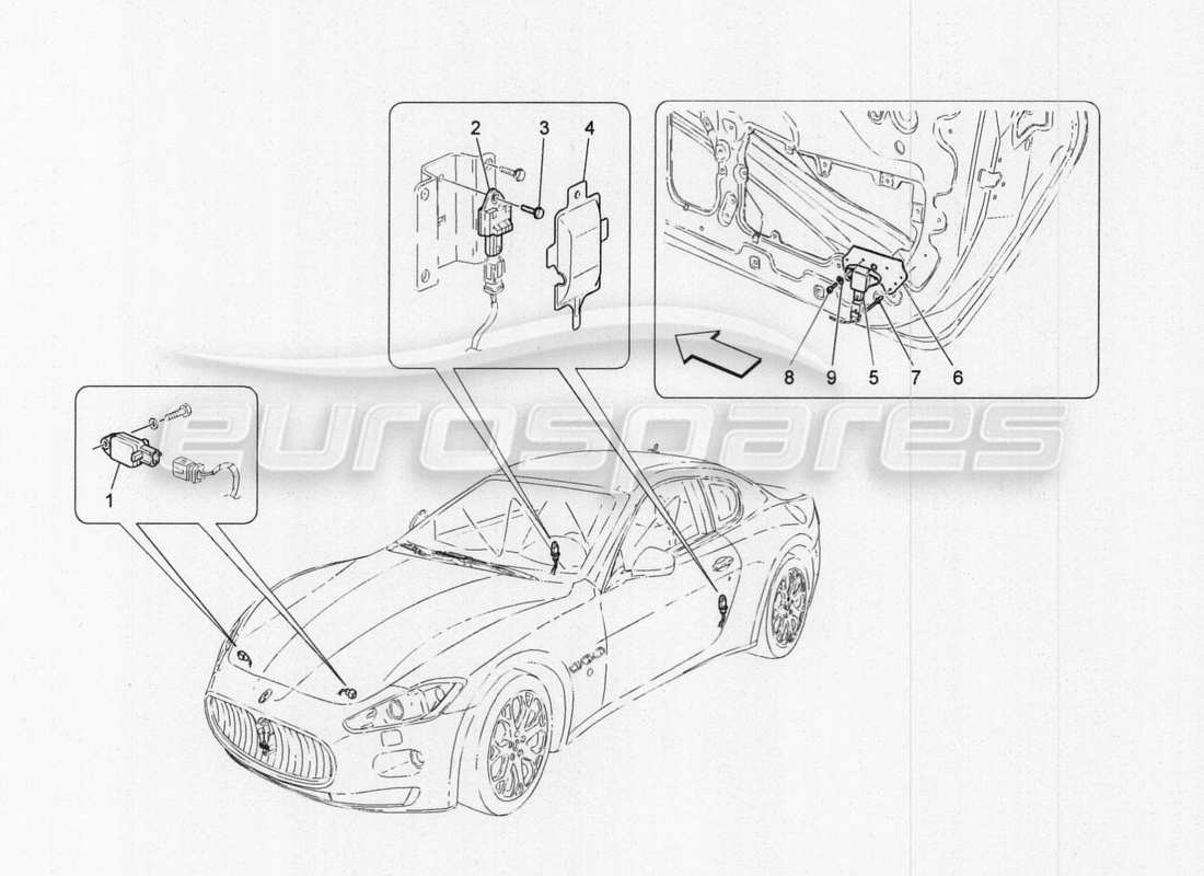 a part diagram from the maserati granturismo special edition parts catalogue