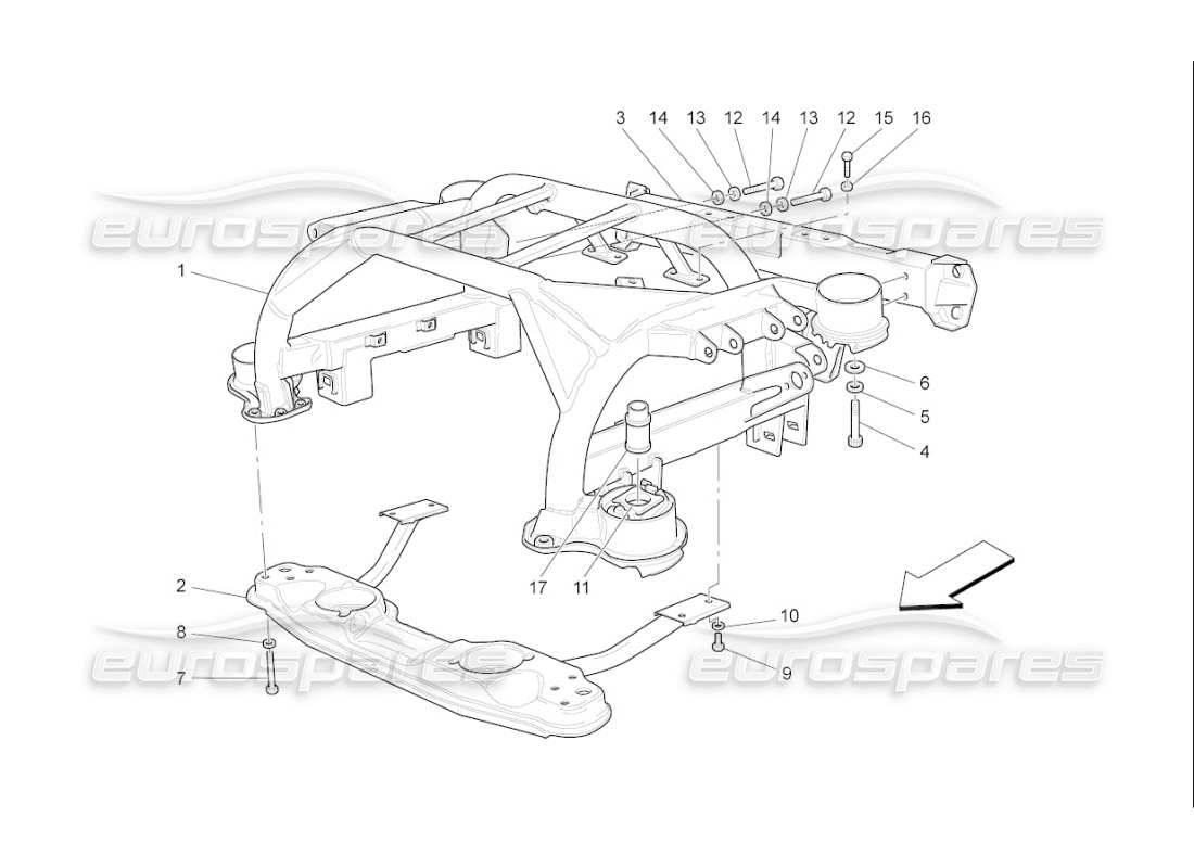 a part diagram from the maserati qtp. (2007) 4.2 f1 parts catalogue