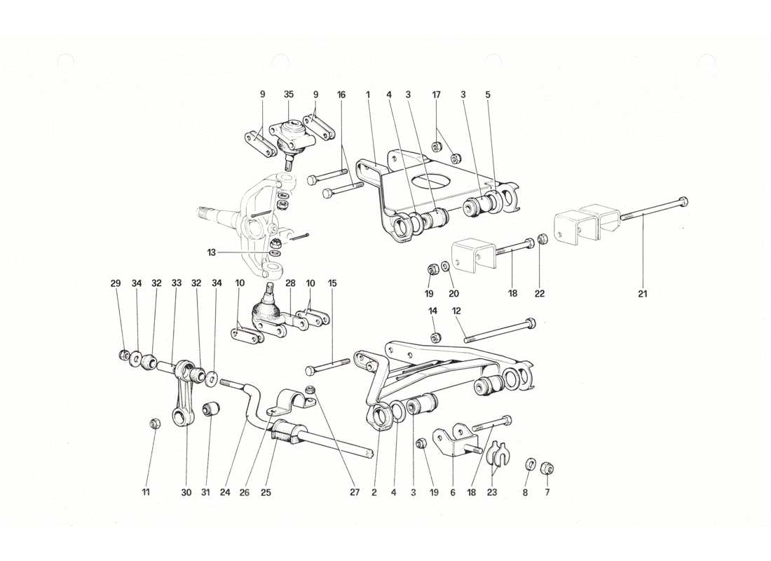 a part diagram from the Ferrari 208 GTB GTS parts catalogue