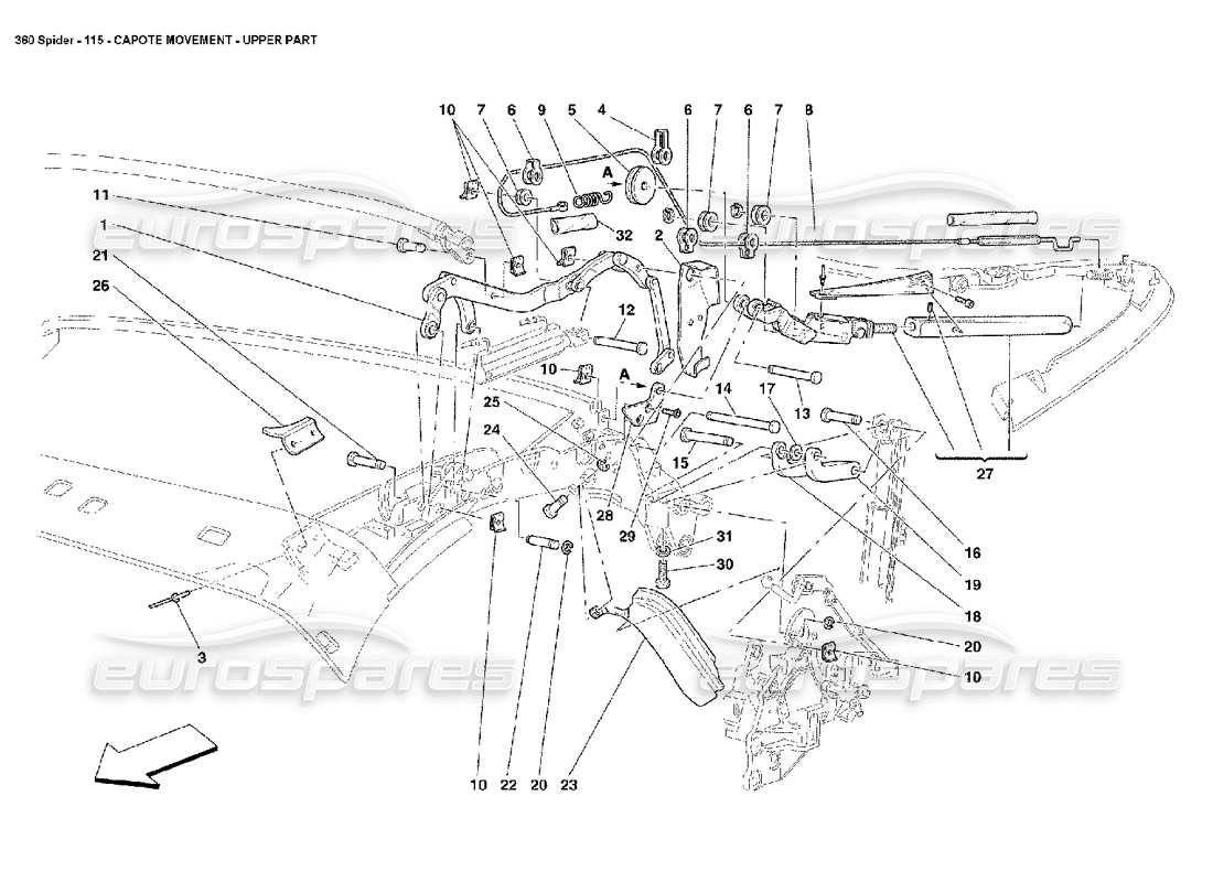 part diagram containing part number 66458000