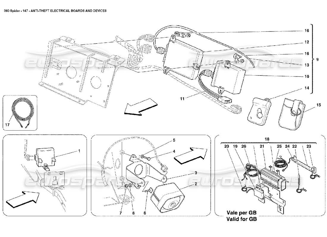a part diagram from the ferrari 360 parts catalogue