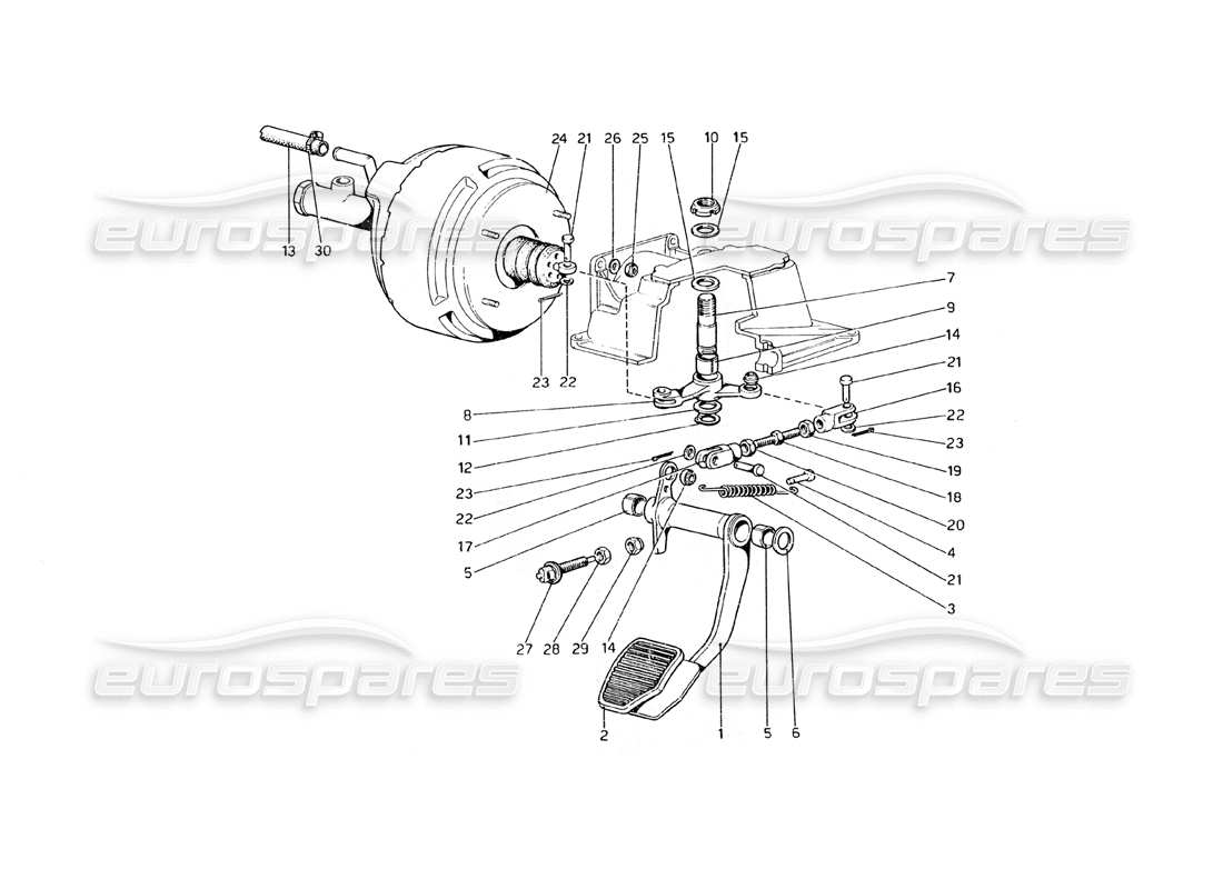 a part diagram from the ferrari 308 gt4 dino (1979) parts catalogue