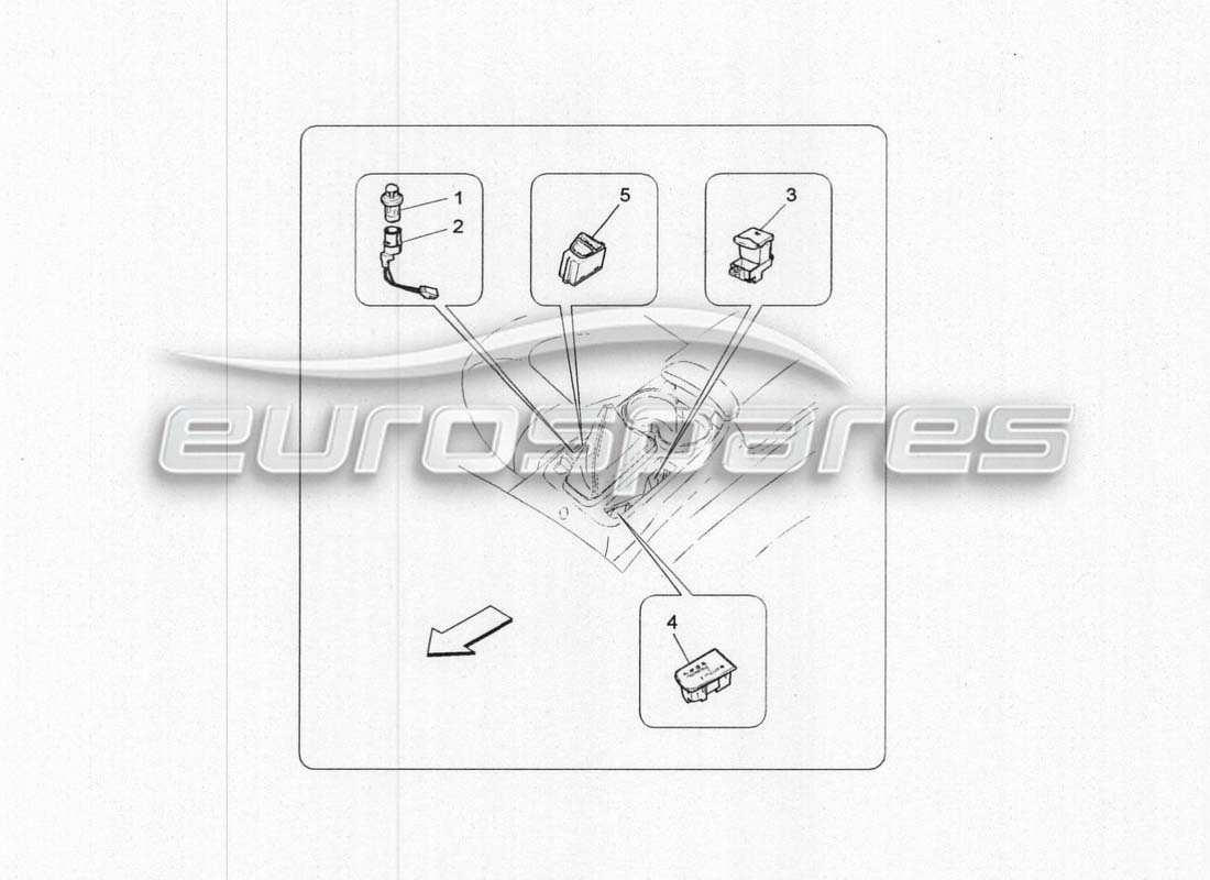 VIEW PARTS DIAGRAMS FROM THE MASERATI GRANCABRIO MC CENTENARIO PARTS CATALOGUE a part diagram from the maserati grancabrio mc centenario parts catalogue