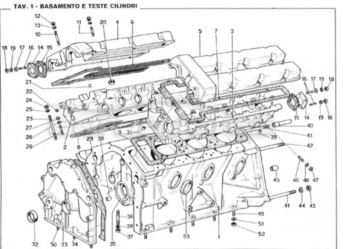 a part diagram from the Ferrari 246 GT Series 1 parts catalogue