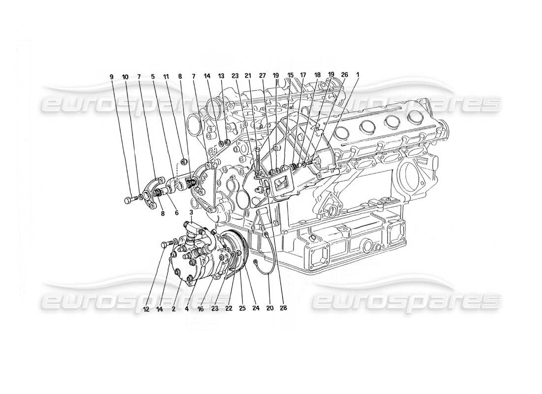 a part diagram from the Ferrari 328 (1985) parts catalogue