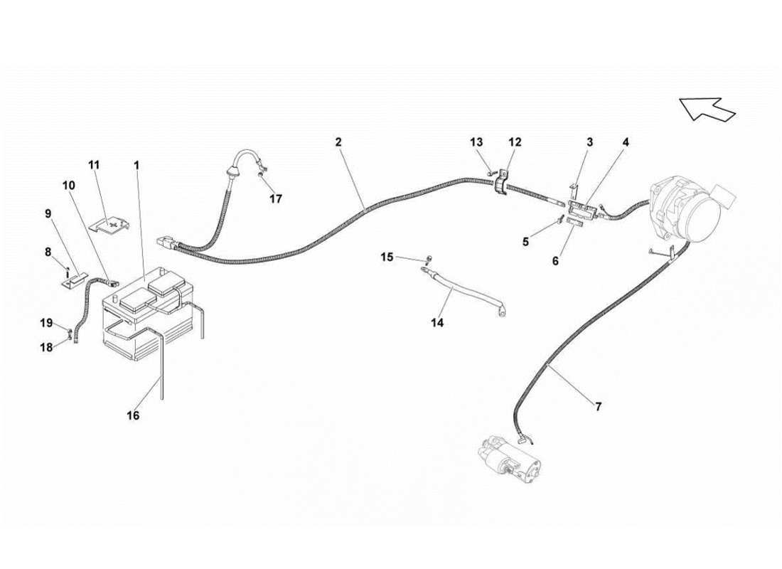 a part diagram from the Lamborghini Gallardo LP570-4s Perform parts catalogue