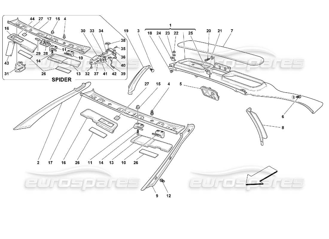 part diagram containing part number 64541700