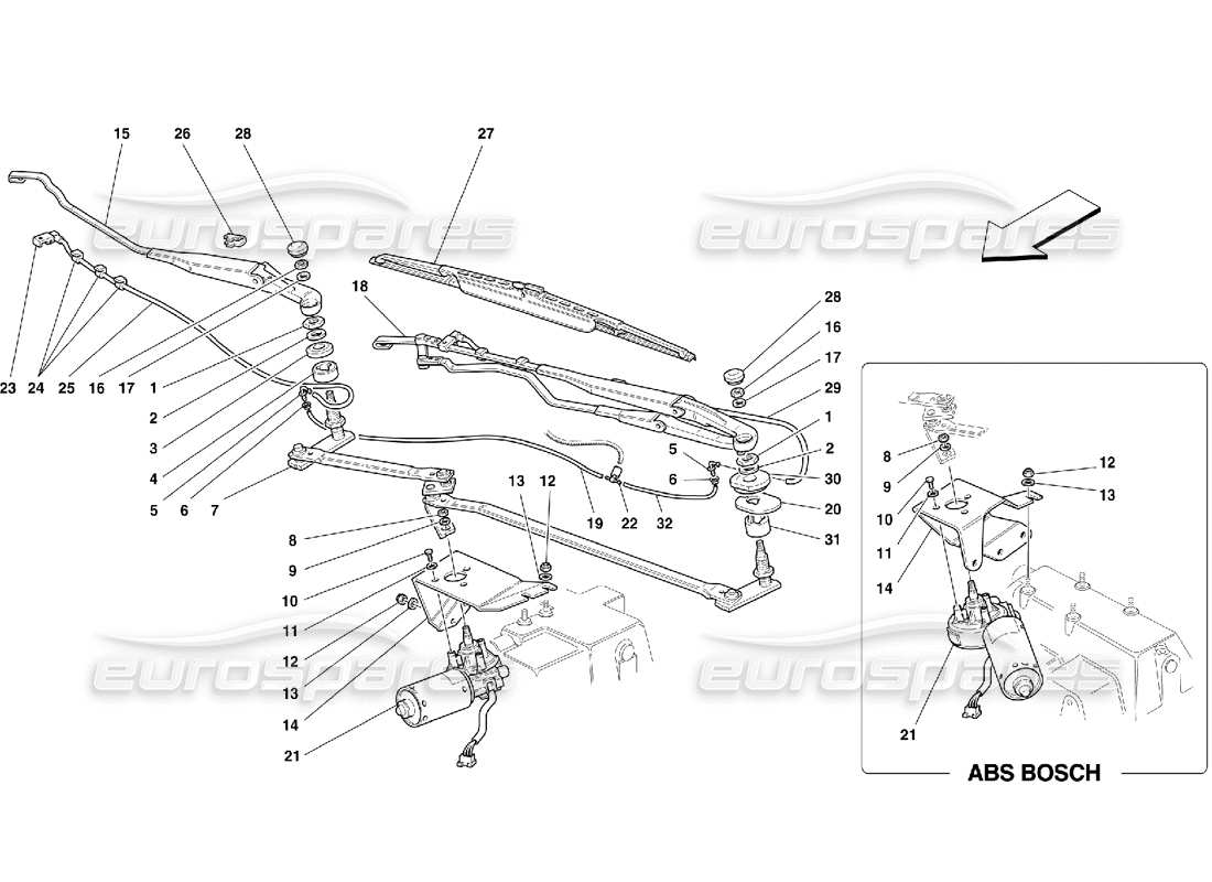 part diagram containing part number 64610200