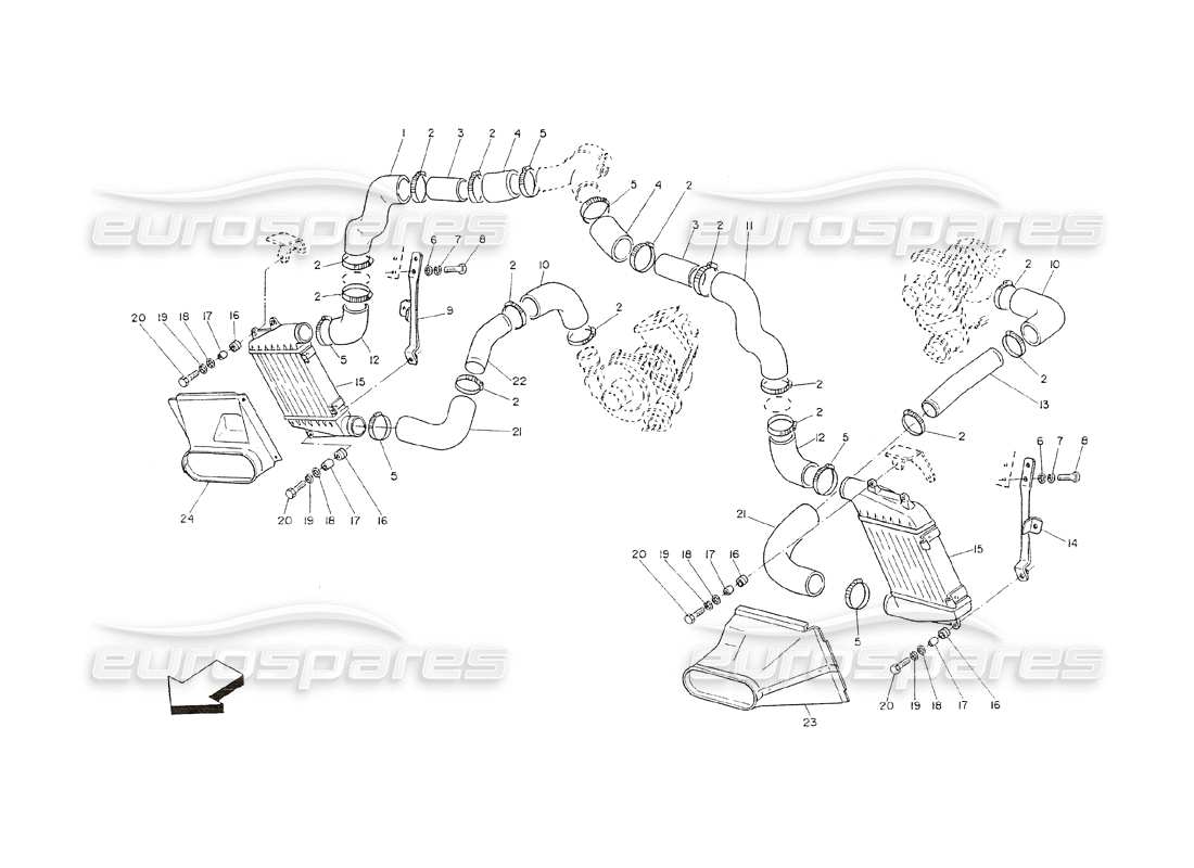 a part diagram from the maserati shamal parts catalogue