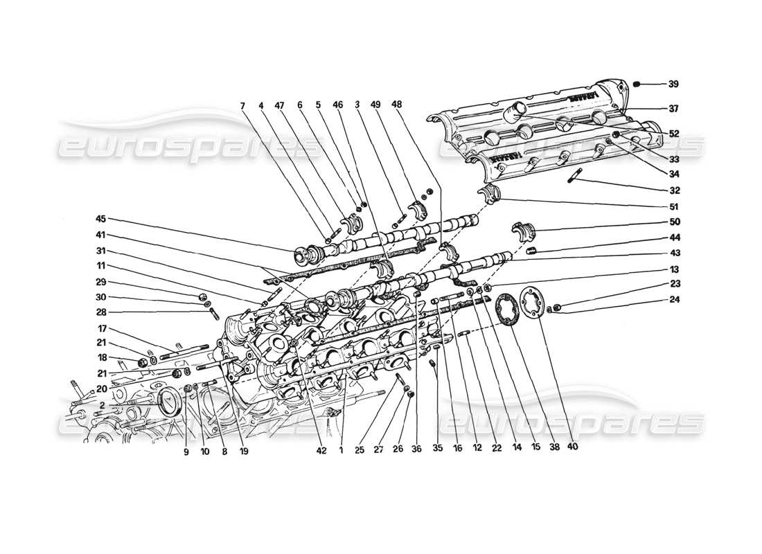 a part diagram from the Ferrari 308 GTB (1980) parts catalogue
