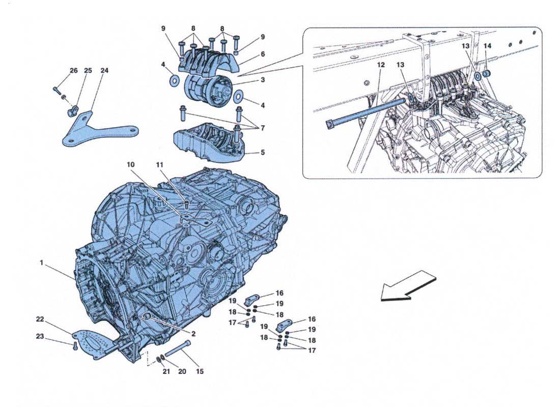 a part diagram from the ferrari 458 parts catalogue