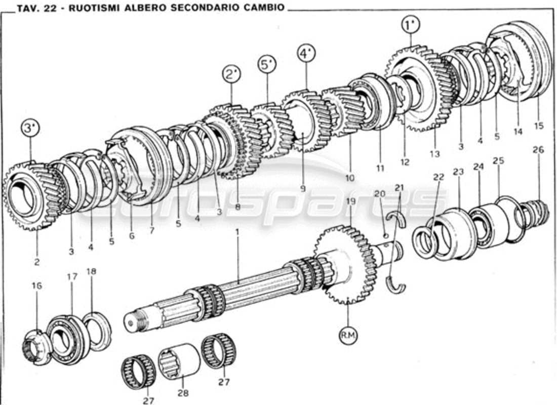 a part diagram from the Ferrari 246 GT Series 1 parts catalogue