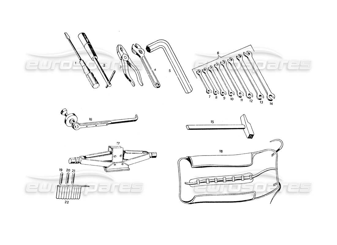 VIEW PARTS DIAGRAMS FROM THE MASERATI KHAMSIN PARTS CATALOGUE a part diagram from the maserati khamsin parts catalogue