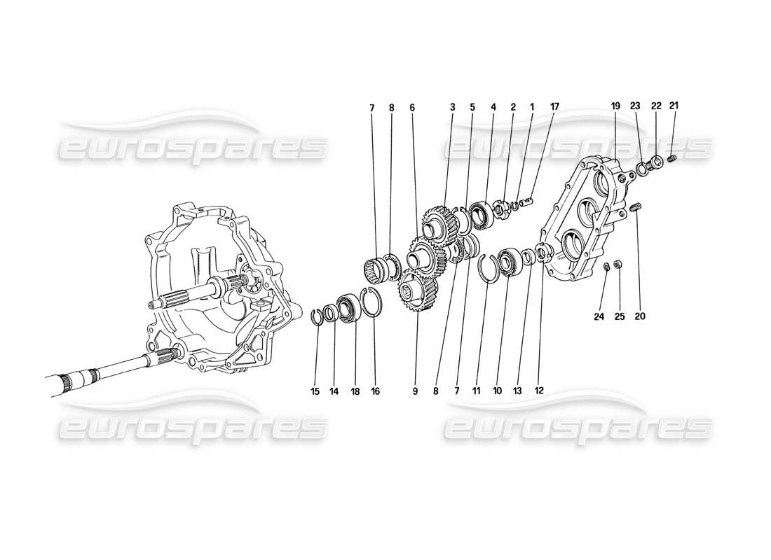 a part diagram from the ferrari 328 (1985) parts catalogue