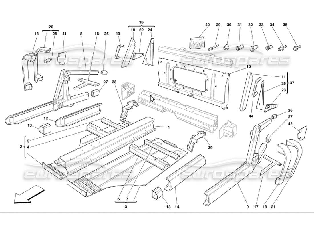 a part diagram from the ferrari 360 parts catalogue
