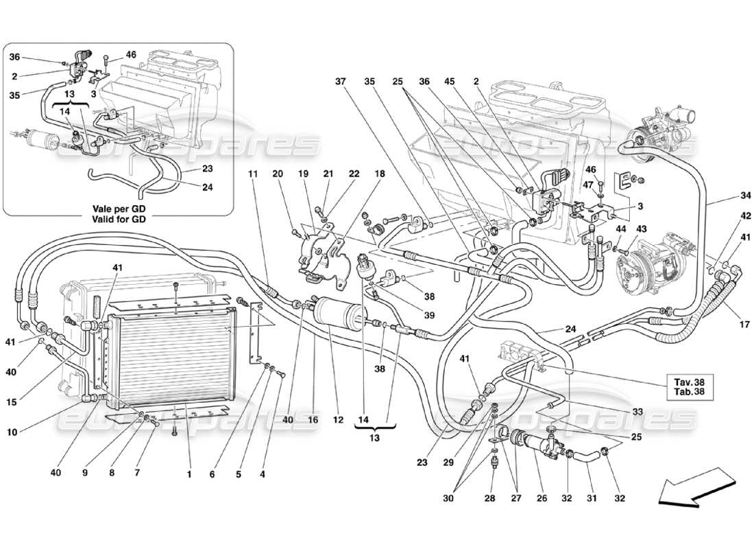 part diagram containing part number 65066400