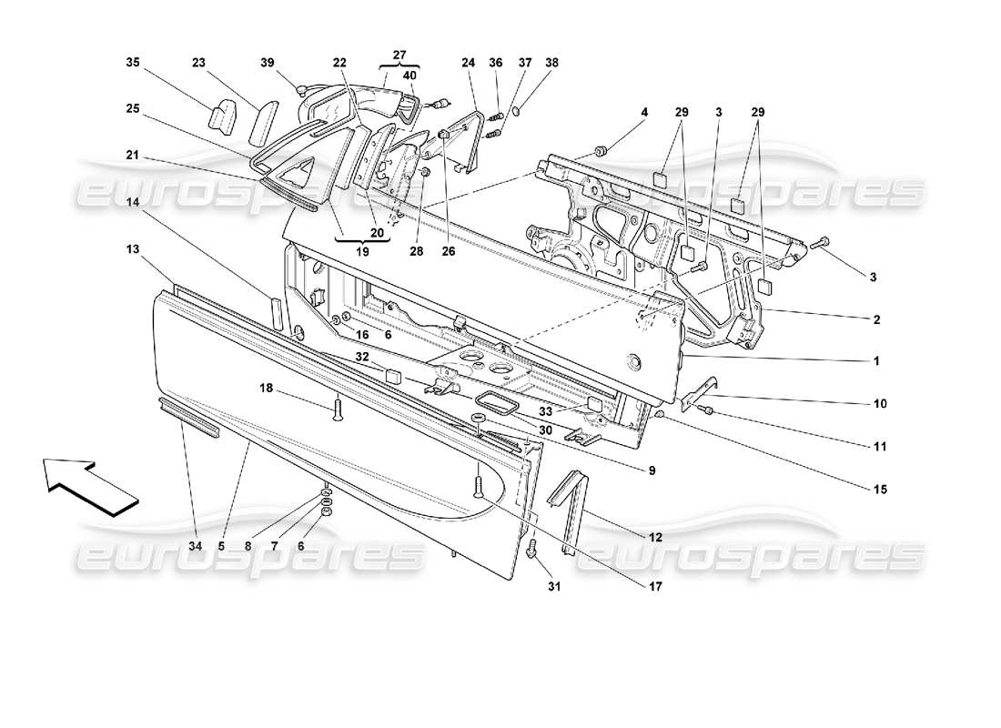 part diagram containing part number 64298600