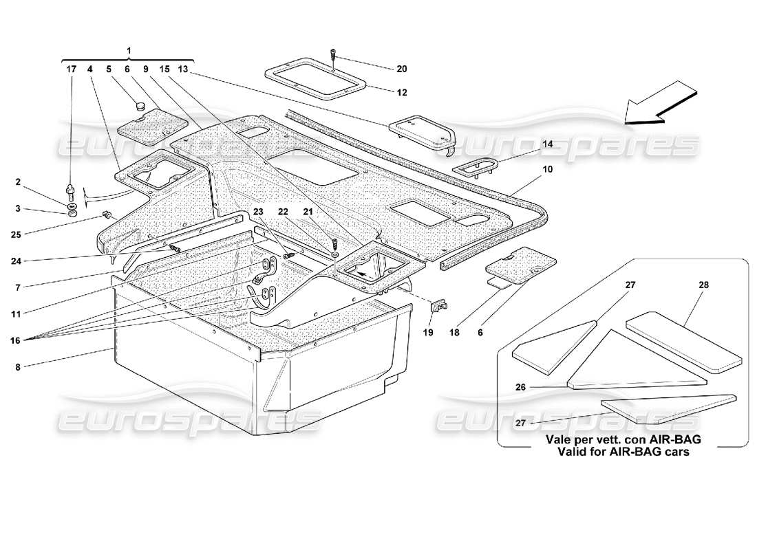 part diagram containing part number 62086300