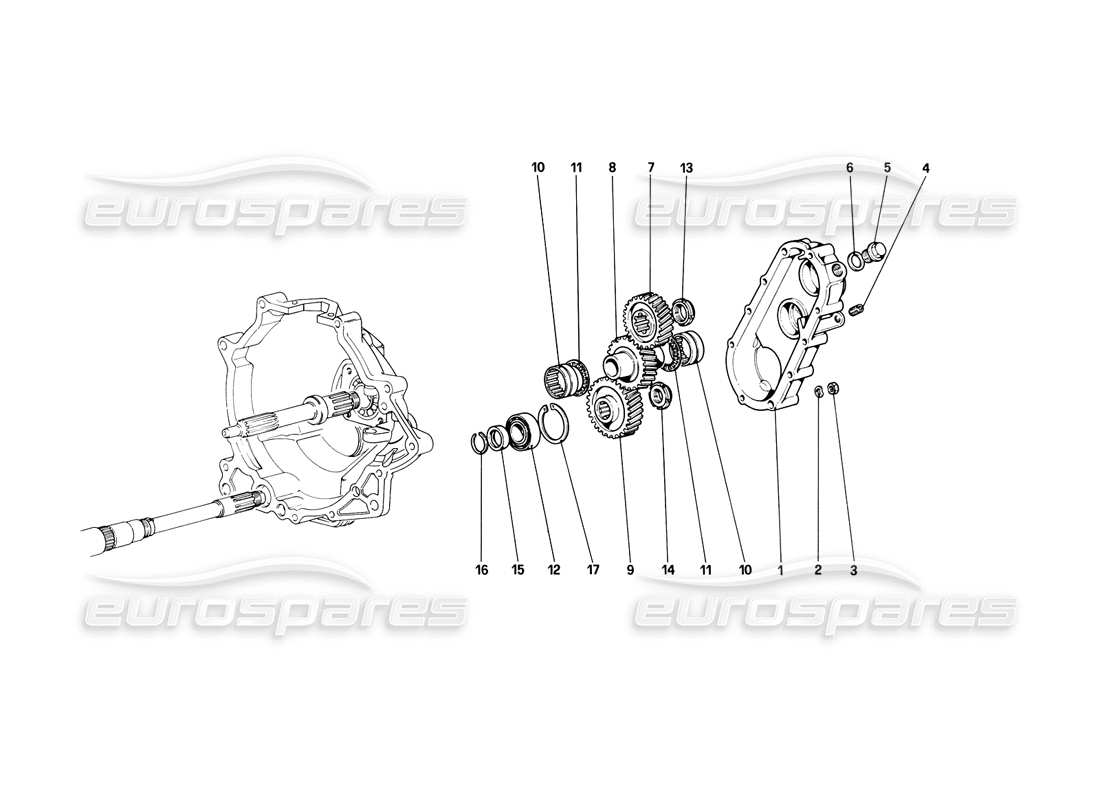 a part diagram from the ferrari 308 (1981) gtbi/gtsi parts catalogue