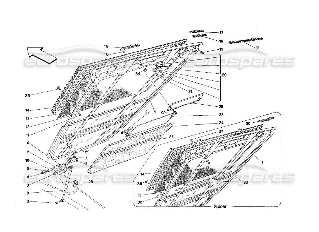 part diagram containing part number 62848700