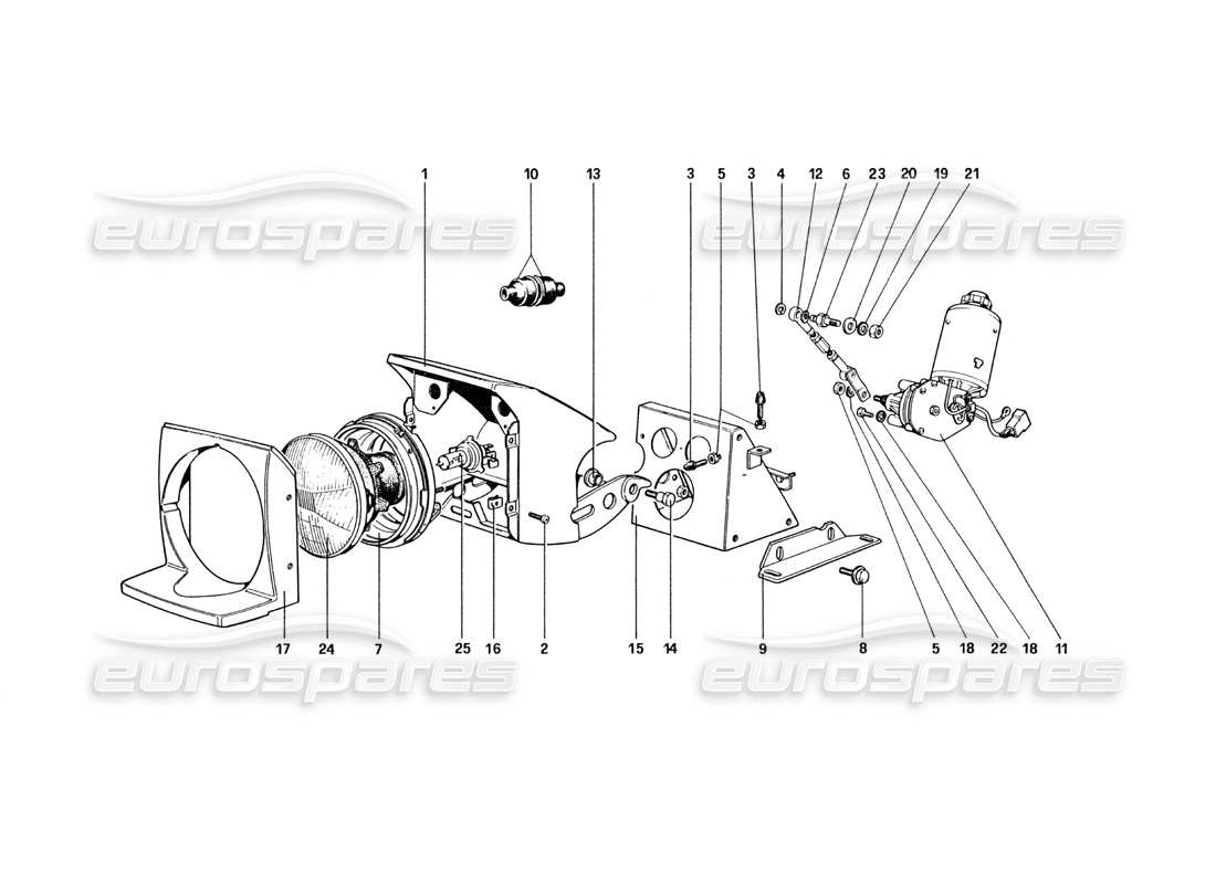 a part diagram from the ferrari 328 parts catalogue