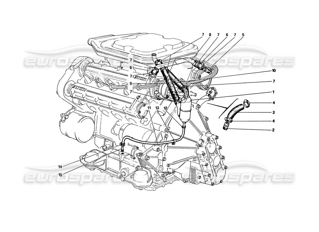 a part diagram from the Ferrari 308 GTB (1980) parts catalogue