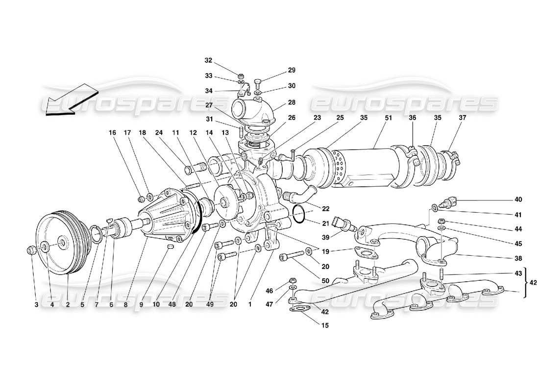 a part diagram from the ferrari 355 (5.2 motronic) parts catalogue