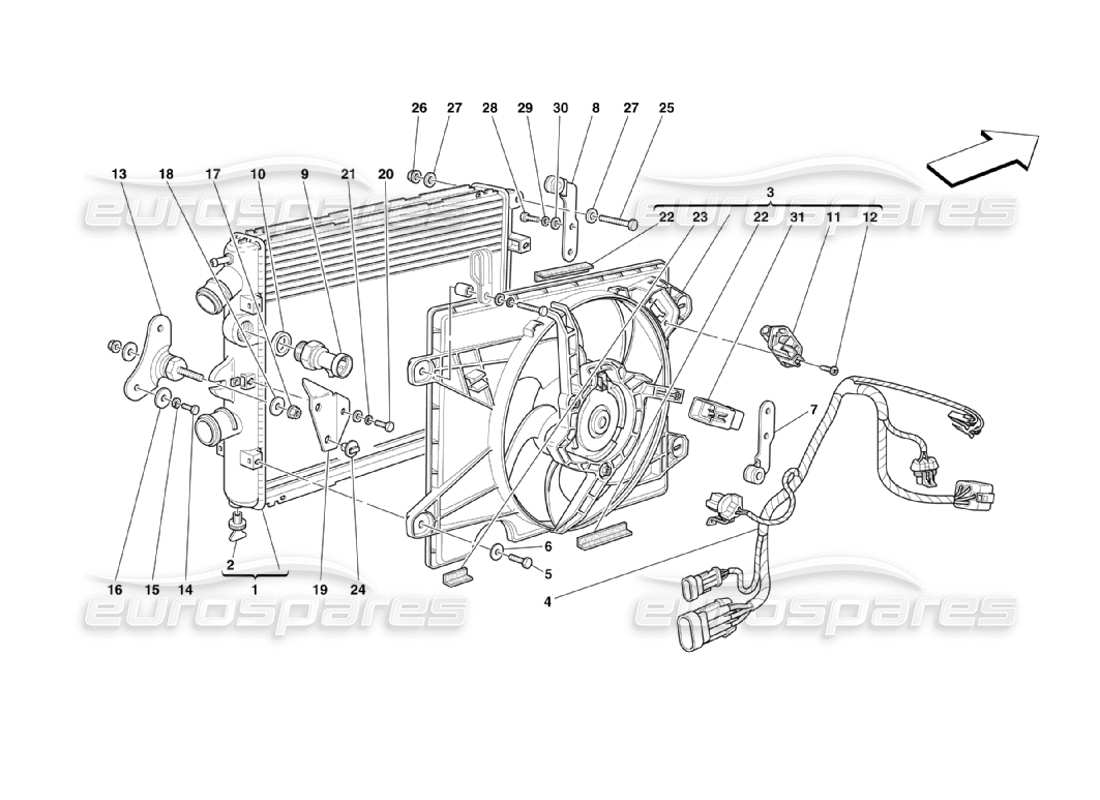 a part diagram from the ferrari 360 challenge stradale parts catalogue