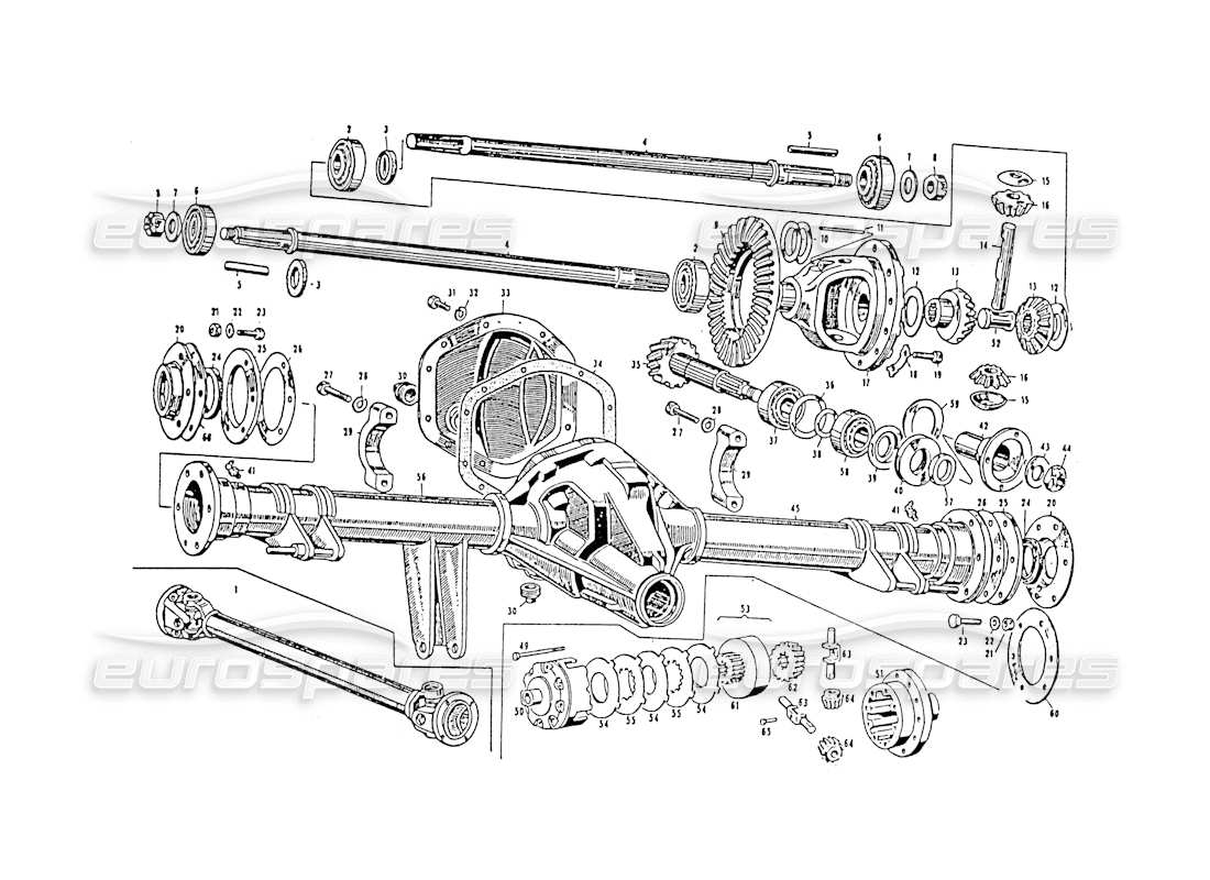 a part diagram from the maserati 3500 parts catalogue