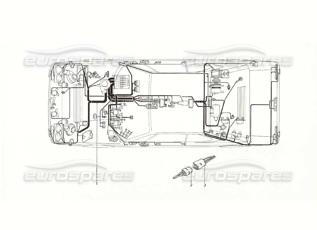 a part diagram from the ferrari 308 gt4 dino (1976) parts catalogue