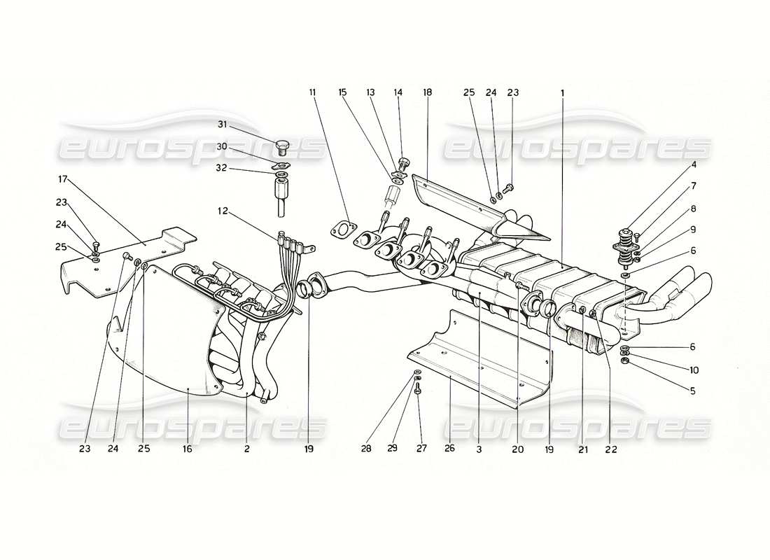 a part diagram from the ferrari 308 parts catalogue