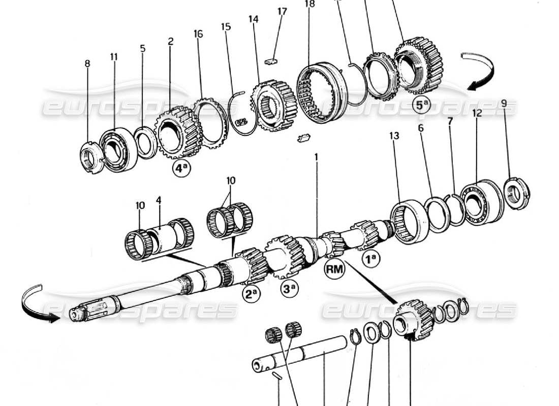 a part diagram from the ferrari 308 gtb (1976) parts catalogue