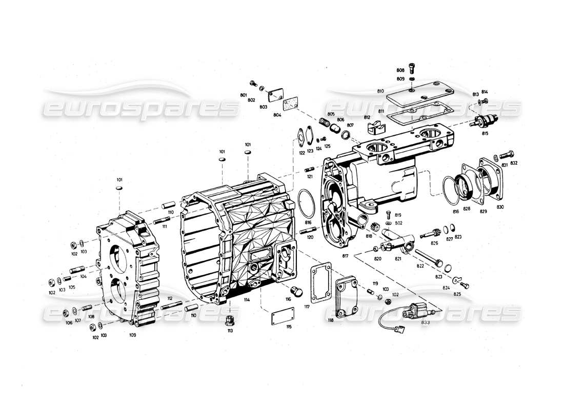 a part diagram from the maserati qtp.v8 4.9 (s3) 1979 parts catalogue
