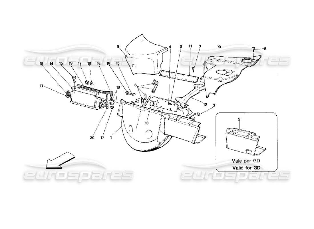 part diagram containing part number 62587600