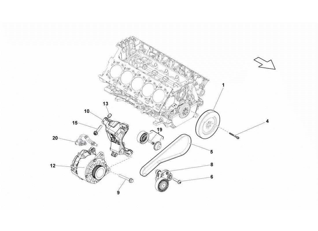 a part diagram from the lamborghini gallardo sts ii sc parts catalogue