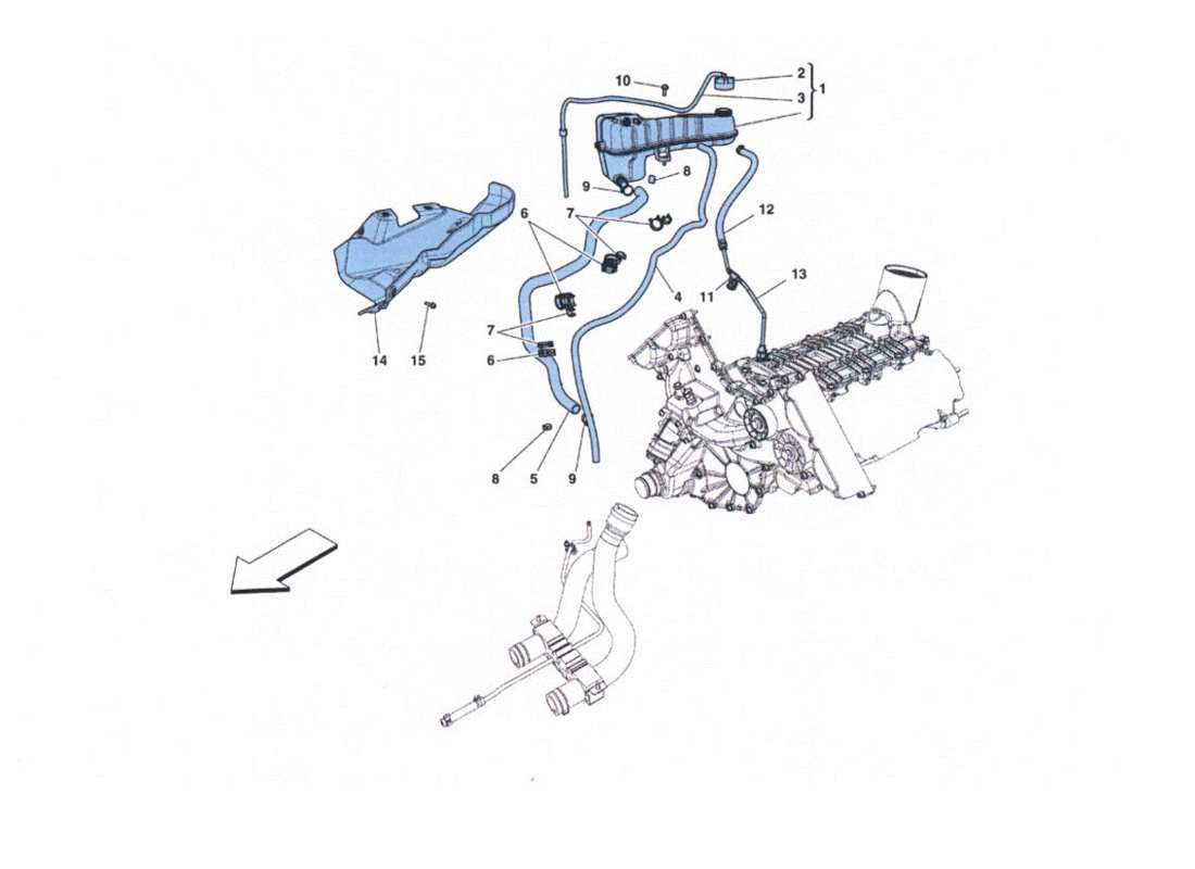a part diagram from the ferrari 458 challenge parts catalogue