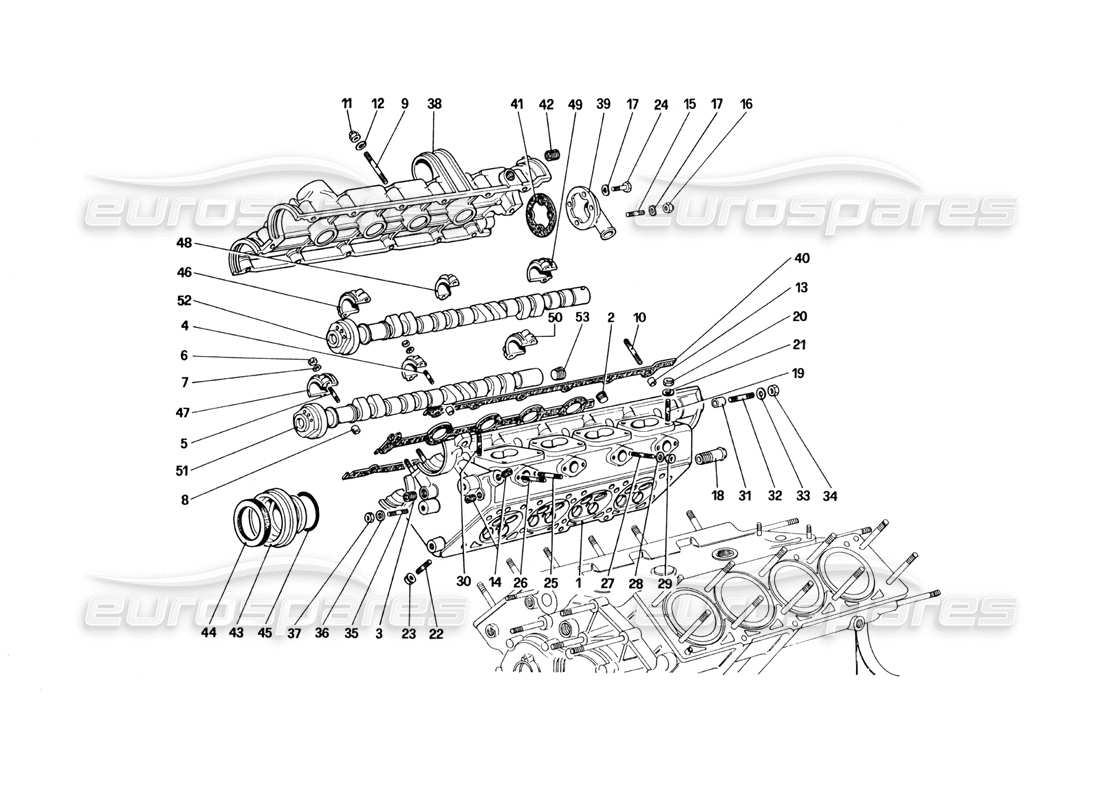 a part diagram from the ferrari 328 (1985) parts catalogue